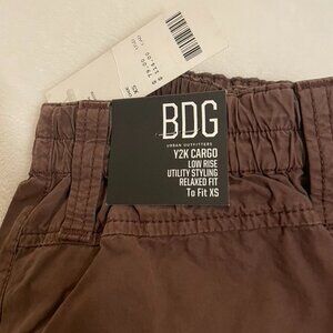 Women's Urban Outfitters BGD Y2K Cargo Pants Size XS Brown Cotton Wide Leg